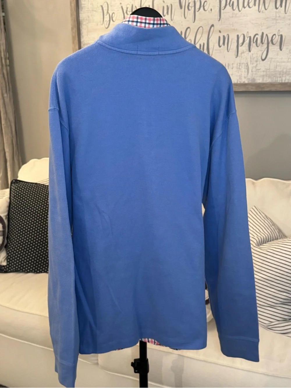 Polo by Ralph Lauren Light Blue Half-Zip Sweatshirt with Yellow Pony